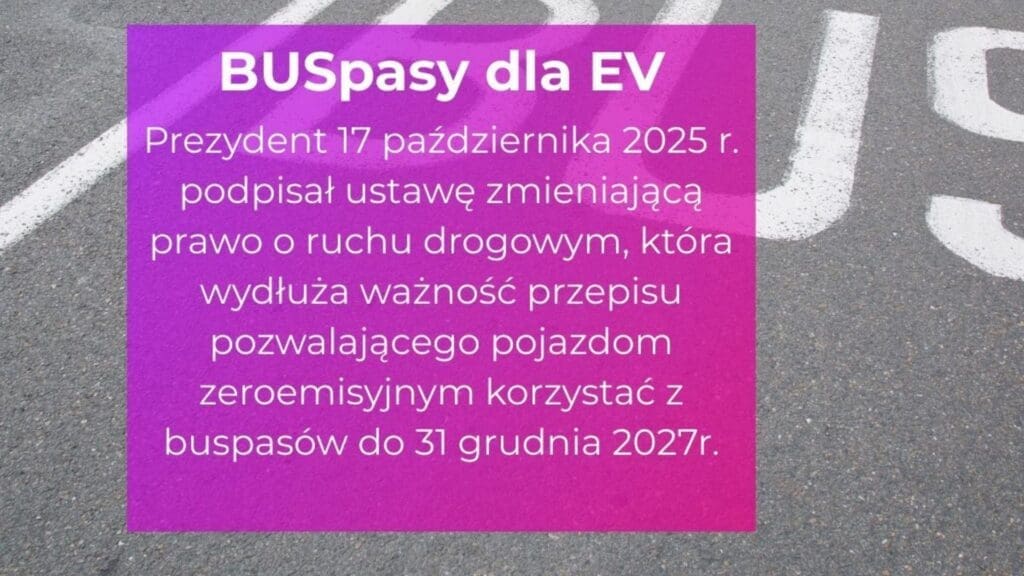 buspasy dla aut elektrycznych, buspasy dla pojazdów elektrycznych, buspasy dla EV