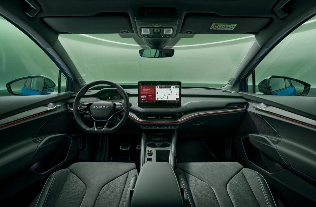 skoda enyaq zimą