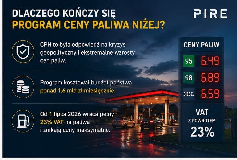 Koniec programu CPN od 1 lipca 2026: co to oznacza dla kierowców elektryków i ile kosztuje ładowanie latem
